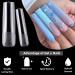 LuckForever 240pc XL Square Gel X Nail Tips - Clear Extra Long Full Cover Artificial Fingernails for Acrylic Nail Extension & Press-On Nail Design - Buy Online on SooperMarket.com