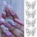 10 PCS 3D Metal Butterfly Nail Charms with Diamonds - Gold/Silver Rhinestone Nail Art Decoration - DIY Alloy Jewelry Accessories - Buy Online on SooperMarket.com