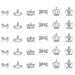 30 Pieces 3D Nail Art Rhinestones Mixed-Style Nail Art Decoration Three-Dimensional Coloured Diamonds Nail DIY Accessory Sticker Nail Art Alloy Accessories(Crown Butterfly Jewellery)