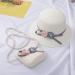 Integrity.1 Girls Summer Sun Hat & Small Bag Set - Milky White Flower Visor & Straw Hat for Kids - Buy Online on SooperMarket.com