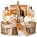 Spa Gift Baskets for Women, 12pcs Honey Almond & Gardenia Spa Kit with Shower Gel, Bubble Bath, Bath Bombs, Body Scrub. Home Spa Gift Set with Shea Butter & Vitamin E. Sulfate Free Gifts for Her
