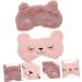 Buy 2pcs Panda Sleep Mask Set - Faux Fur Eye Masks for Men & Kids | Night Blindfolds & Plush Child Face Masks - Assorted Colors - Perfect for Sleep & Relaxation - Buy Online on SooperMarket.com