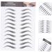 Mikinona 12 Sheets Waterproof Eyebrow Stickers Eyebrow Shaping Sticker Hair-like Eyebrows Stickers Post Paper 21x15cm Black - Buy Online on SooperMarket.com