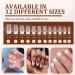 French Tip False Nails 24PCS | Medium Square Nude & White Fake Nails with Jelly Glue - Press on Nails for Women & Girls - Buy Online on SooperMarket.com