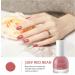 TBeautfave Red Nail Varnish Peeling off Nude Nail Polish Quick Dry Long Lasting Nail Polish Non-Toxic Water Based Pink Nail Polish No Need Cure Nail Varnish at Home Manicure Red bean paste - Buy Online on SooperMarket.com