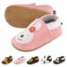Baby Shoes Soft Leather Baby Shoes Baby Boy Shoes Baby Boys Girls Sneakers First Walking Shoes Non-Slip Rubber Soles Newborn Cartoon Prewalker Sneakers 0-24 Months 12-18 Months Pink Bunny