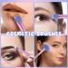 WLLHYF 7 Pack Makeup Brush Set Stylish Glitter Cosmetics Brushes Kit Professional Blending Brush with Crystal Sequins Handle for Eye Shadow Eyeliner Foundation Powder Concealer Blush Lip Women (Blue) - Buy Online on SooperMarket.com