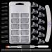 Metagio 100 pieces dual Nail Forms Set nail extension kit for gel nails acrylic nails with 12 pieces of nail tip clip 1 piece of dual-ended acrylic malpinsel and 1 piece nail filing
