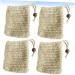 Gogogmee 4pcs Facial Net Foaming Net Face Washing Bag Soap Holder Soap Storage Bag Yellow - Buy Online on SooperMarket.com