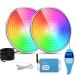 Lylmle resin filled LED pool lighting par56 35w ultra-lach RGB color change pool headlight external synchronization with remote control dimmable swimming pool lamp IP68 waterproof 12V AC (2-pack) 2 pack