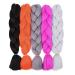 MapofBeauty Afro Jumbo Braid Hair 24/60cm Synthetic Extensions in Fluorescent Orange - Buy Online on SooperMarket.com