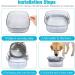 UPSKY 70oz No Spill Dog Water Bowl - Large Capacity Slow Feeder & Transparent Dispenser for Dogs and Cats - Travel-Friendly Design - Grey - Buy Online on SooperMarket.com