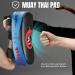 Flexzion Blue Curved Muay Thai Kick Pad for MMA, Karate, Taekwondo - Adjustable Forearm Strap - Buy Online on SooperMarket.com