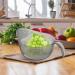 HMLTD Drain Basket - Multi-Purpose Bowl Strainer with Multi Fine Holes | Kitchen Utensils for Rice Tomatoes Soybeans Peppers Apples Grapes Gray - Buy Online on SooperMarket.com
