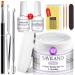 Saviland Builder Nail Gel Kit - All-In-One Hard Gel Extension Nail Kit with 60g Clear Builder Nail Gel & 5-In-1 Builder Base Gel, Rubber Base Gel, 100pcs Nail Forms Manicure Starter Kit for Home DIY