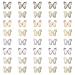 KALLORY 40 Pieces Butterfly Nail Charms Metal Crystal Nail Art Studs Butterflies Nails Decoration for DIY