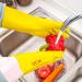 VGO 10 Pairs Reusable Kitchen Gloves - Long Arm Multi-Functional XL - Perfect for Household Cleaning & Dishwashing - Yellow (HH4601) - Buy Online on SooperMarket.com