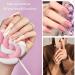 Nude Nail Polish Set - Glitter Nail Varnish Sets - Quick Dry & Long Lasting Pink Glitter 6 Colors Nail Varnish Set - No Need UV Nail Polish Kit Christmas Gifts for Women Girl - Buy Online on SooperMarket.com