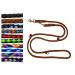 Dog linen large dogs up to 80 kg double -line jumbo 2.40m / 2.80m / 3.50m / 5m adjustable exercise line / guide in 17 different fabulas very stable (3.50m 4 -fold brown) 3.50m 4 -fold brown
