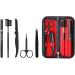 Stainless Steel Craft Scissors Eyebrow Kit with Tweezers, Brush - 5 Pc Set in Case - Buy Online on SooperMarket.com