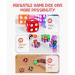JoyCat 100 16mm 6 Sided Dice Set - Standard Game Dice for Kids and Classroom - 10 Translucent Colors with Storage Bucket - Buy Online on SooperMarket.com
