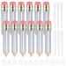 12 Pieces Pencil Shaped Empty Lip Gloss Tubes Containers 5 ml Clear Mini Refillable Lip Oil Bottles with 3 ml Dropper for Travel Split Charging DIY Makeup