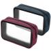 [2 Pack] ProCase TSA Approved Travel Toiletry Bag Pouch, Matte Clear Quart Size Bag Carry-On Airport Airline Compliant Bag Travel Makeup Cosmetic Bag for Toiletries Liquids Creams Cosmetics -Navy/ Red