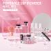 AZUREBEAUTY 12 PCS Portable Dip Powder Nail Starter Kit - Nude Pink Glitter French Nail Art Set - Buy Online on SooperMarket.com