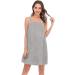 Veseacky Women's Bath Towel with Pocket & Adjustable Bathrobe - Gray XL (S-3XL) | Shop Now for International Shipping! - Buy Online on SooperMarket.com