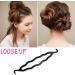 6Pcs Magic Hair Bun Maker Styling Set for Women - DIY Curler Roll Hair Tools - Buy Online on SooperMarket.com