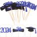 Alipis 12Pcs 2024 party supplies decorations top hat venue setting props cake Cake Picks Insert card paper Party Supplies Grad Party Cupcake Topper wood paper cup - Buy Online on SooperMarket.com