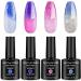 Senvenski Color Changing Gel Nail Polish Blue Pink Purple Glitter Mood Chameleon Thermal Temperature Gift Set UV LED Art Manicure Varnish (WB001)