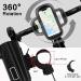 Waterproof 360 Rotatable Mobile Phone Holder for Bicycles - Gray Bracket with Rain Hood for 7 Smartphones & GPS - Buy Online on SooperMarket.com