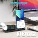 GLANA 3-in-1 Portable Charging Station for Apple Devices - Foldable Charger Stand for iWatch and iPhone AirPods Pro - Black - Buy Online on SooperMarket.com