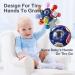 BPA Free Baby Teething Ball Rattle Toy for 3-18 Month Olds - Navy Blue | Grasping & Teething Relief Activities - Buy Online on SooperMarket.com
