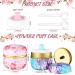 2-Piece Body Powder Puff & Container Set for Women & Babies - Soft Puffs with Spoon in Tea Case for Home & Travel - Buy Online on SooperMarket.com