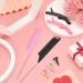 27 Pieces Hair Braiding Set - Parting Ring, Pintail Comb, Wide Teeth Clip (Pink/Black) - Buy Online on SooperMarket.com