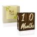 Solid Wood Baby Milestone Age Blocks - Gender Neutral Newborn Gifts & Keepsakes (3 Pcs, Brown) - Picture Props for Weekly, Monthly & Yearly Updates - Buy Online on SooperMarket.com