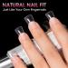 Krofaue Duck Nail Tips - 200pcs Acrylic Curved Nail Tips in Crystal Duck Feet Style | 10 Sizes Half Cover False Nails for Nail Salon - Buy Online on SooperMarket.com