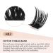 Lash Clusters DIY Eyelash Extensions 72 Pcs D Curl 8-16mm | Thin Stem Individual Cluster Lashes for Self-application | Reusable Wisps (H-02 D Curl 8-16mm) - Buy Online on SooperMarket.com