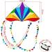 HONBO Large Delta Kite for Kids & Adults - Easy-to-Fly Beach Kite with Colorful Tail - Includes String Line - Ideal for Beginners - Buy Online on SooperMarket.com