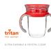 Nuby 360 Edge 2 Stage Drinking Rim Cup with Removable Handles & Hygienic Cover - 8 Oz Red | 12M+ | 240 Ml - 80660 - Buy Online on SooperMarket.com