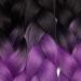 Tess Braids Extensions 60 cm | Jumbo KanCalon Ombre Hair Braids - Black/Purple/Gray - 100g Bundle for Box Braids - Buy Online on SooperMarket.com