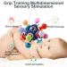 BPA Free Baby Teething Ball Rattle Toy for 3-18 Month Olds - Navy Blue | Grasping & Teething Relief Activities - Buy Online on SooperMarket.com