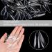 1200PCs Almond Shape Fake Nails - 12 Sizes Acrylic Nail Tips for Manicure & Nail Art - Clear & Natural Finish - Buy Online on SooperMarket.com