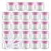 Zeoabsy 20 pieces 20ml of empty can clear crucible cream can empty transparent crucible Tiegel with pink screw cap trip for lotion mini candles nail art lip balm cream rosa 20ml