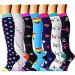 7 pairs of compression socks for women and men - ideal for running athletic sports crossfit air travel - suitable for nurses motherhood seemed S -M compression stockings 1