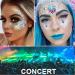 Go Ho 423 Self Adhesive Face Gems Rhinestones for Festival Rave - 3 Sheets + Tweezers - Buy Online on SooperMarket.com
