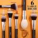 BEILI 20pcs Makeup Brush Set - Natural Goat Hair & Premium Synthetic Kabuki Brushes for Foundation, Powder, Contour, Eyeshadows, Eyebrows, and Eyeliner - Black - Buy Online on SooperMarket.com