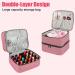 Movstriker Nail Polish Organiser Bag Double Layer Nail Varnish Storage Holds 30 Bottles and A Nail Lamp Traveling Nail Polish Storage Case Portable Nail Lipstick Beauty Tools Box(Pink) - Buy Online on SooperMarket.com